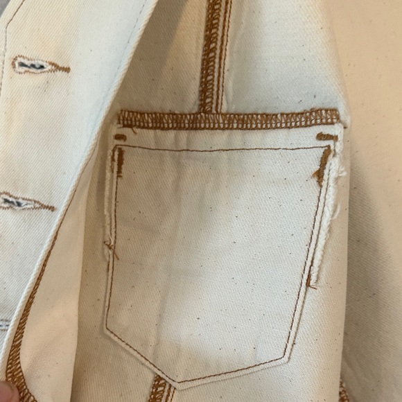 Ganni Designer Egret Metallic Cotton Vest NEW Size 38 - Picture 11 of 11